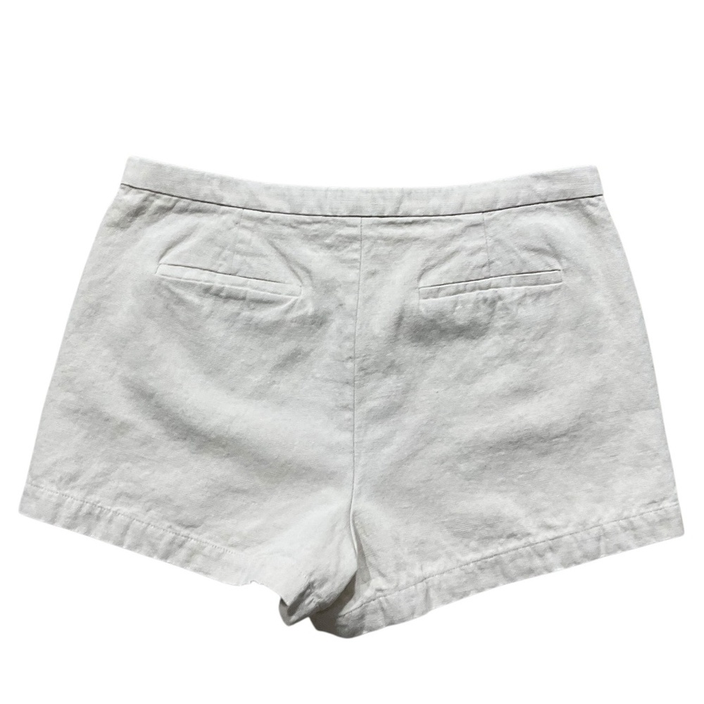 J Crew 3” Suit Shorts Textured Linen Blend Womens Size 10 - Picture 3 of 7